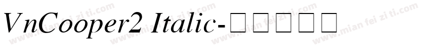 VnCooper2 Italic字体转换